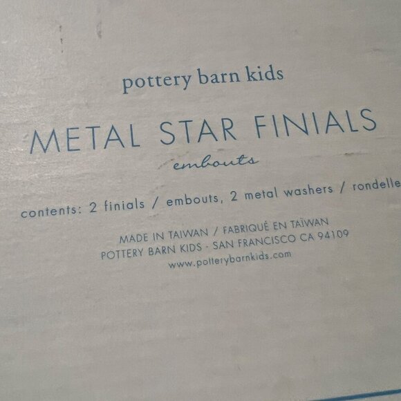 Pottery Barn Kids Finials Red Stars Metal Curtains holders decor bedroom playroo - Picture 9 of 9